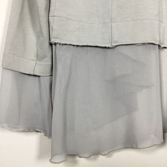 Soft Surroundings jacket with sheer floaty detail on hem & cuff open front sz XS - Picture 9 of 10
